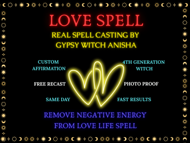 Remove Negative Energy from Love Life Spell