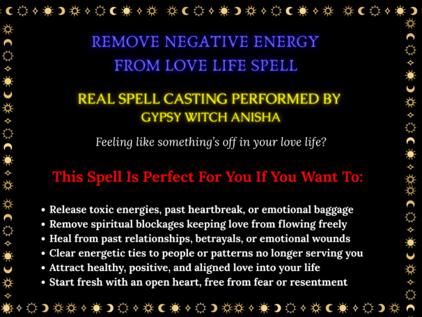 Remove Negative Energy from Love Life Spell - Image 2