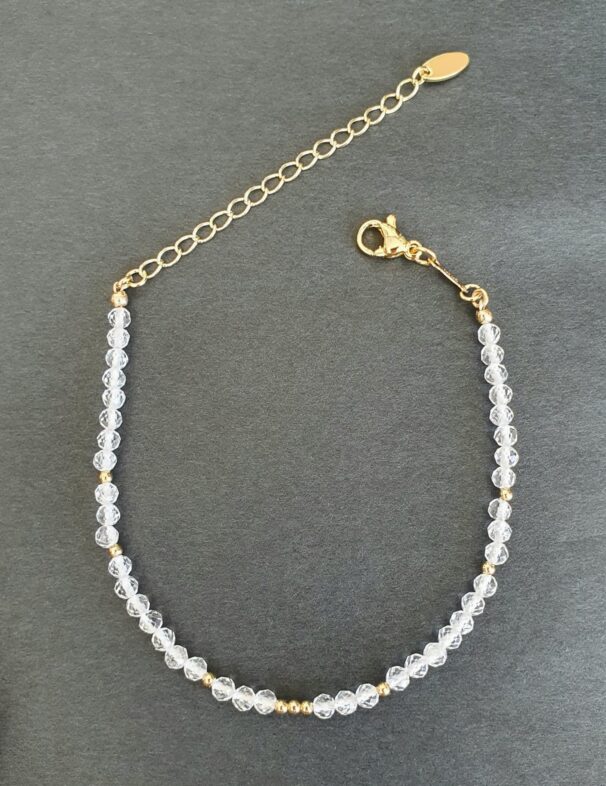 Dainty Clear Quartz Crystal Bracelet - Image 2