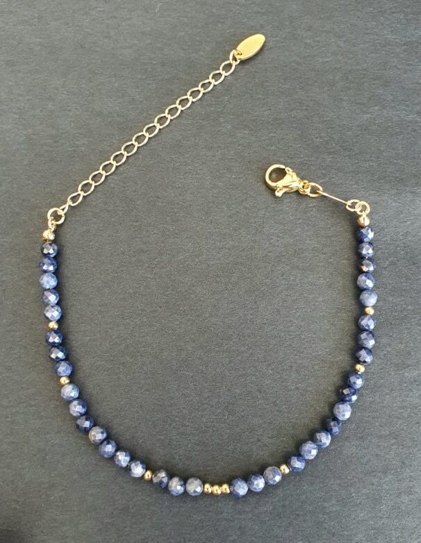 Dainty Sapphire Crystal Bracelet - Image 2