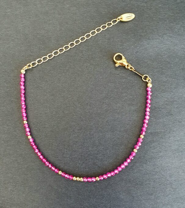 Dainty Ruby Crystal Bracelet - Image 2