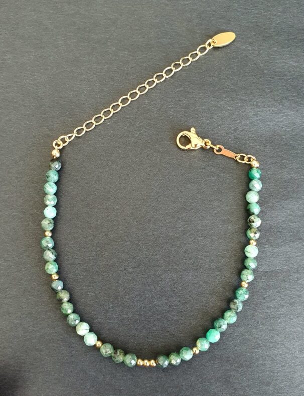 Dainty Emerald Crystal Bracelet - Image 2