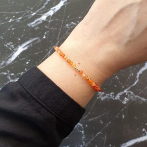 Dainty Carnelian Crystal Bracelet