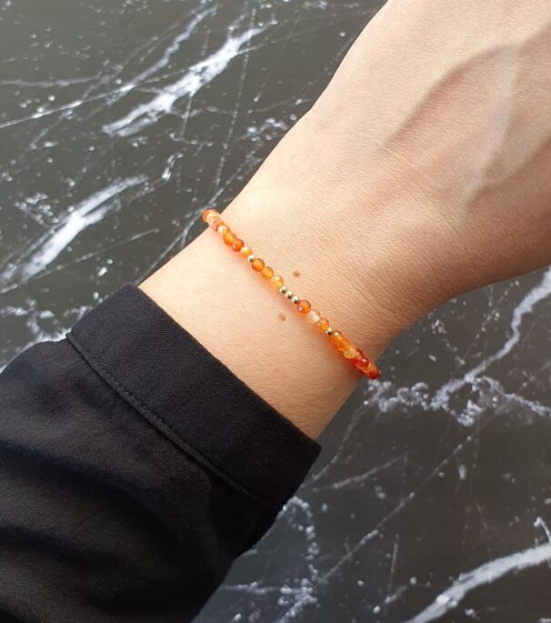 Dainty Carnelian Crystal Bracelet