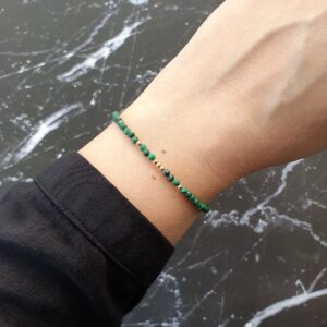 Dainty Malachite Crystal Bracelet