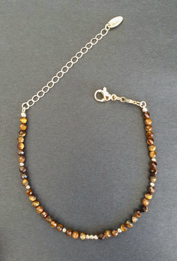 Dainty Tiger Eye Crystal Bracelet - Image 2