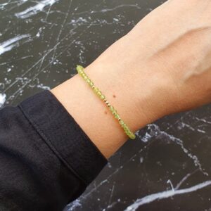 Dainty Peridot Crystal Bracelet