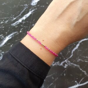 Dainty Ruby Crystal Bracelet