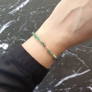 Dainty Emerald Crystal Bracelet