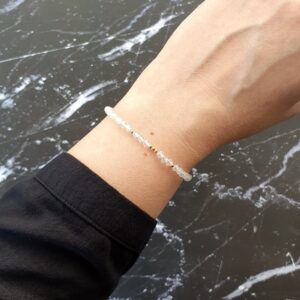 Dainty Clear Quartz Crystal Bracelet