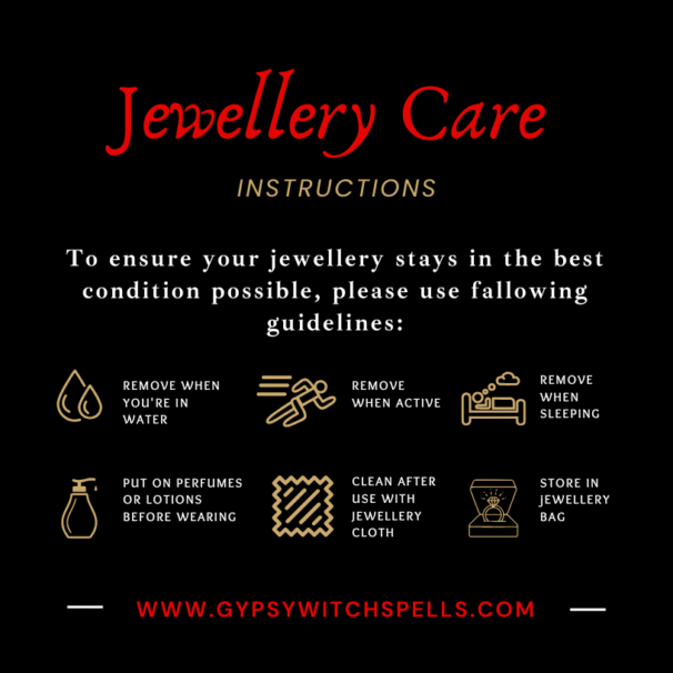Jewellery care instructions – how to protect and maintain handmade crystal or gemstone jewellery.