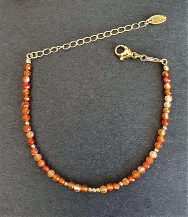 Dainty Carnelian Crystal Bracelet - Image 2